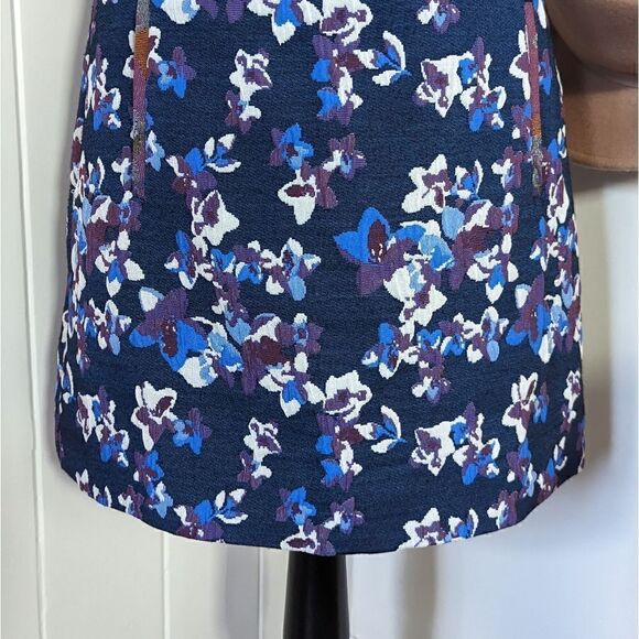 Anthropologie Maeve Cardana Blue Purple White Floral Skirt sz 2 EUC - Picture 5 of 10
